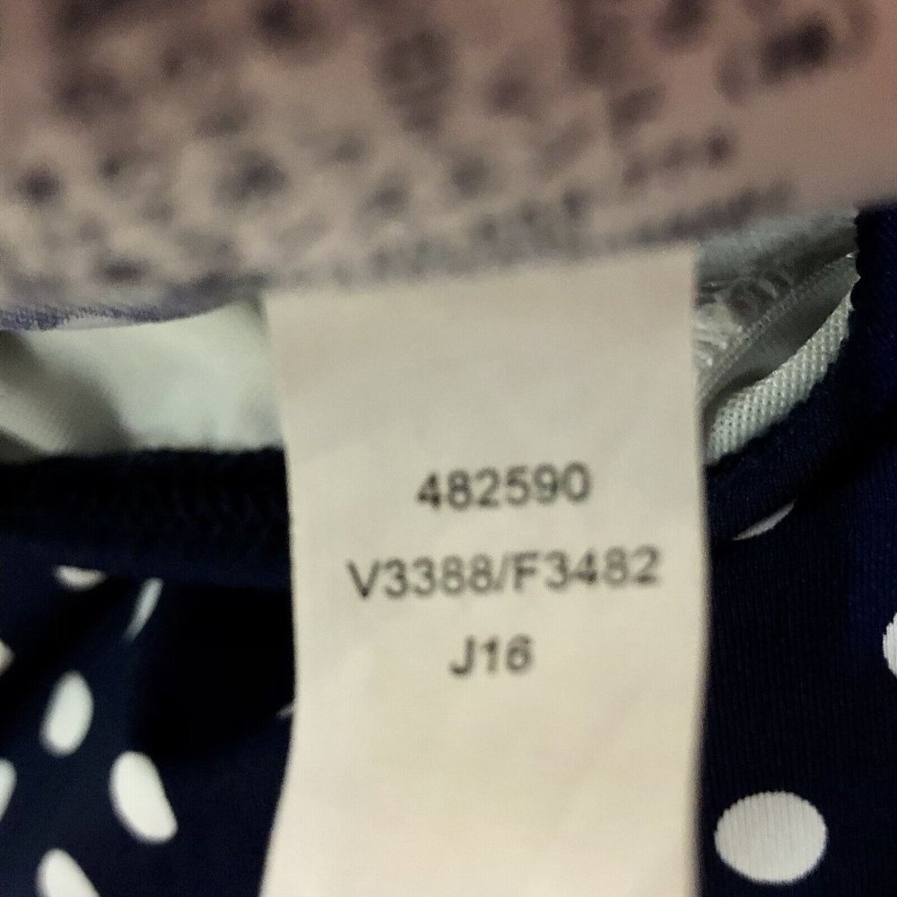 Lands End Maternity Swim Suit Womens 6 Used Navy Polka Dot One Piece - Picture 10 of 15